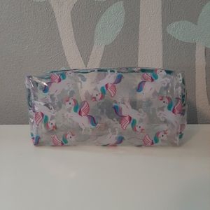 Clear unicorn pouch